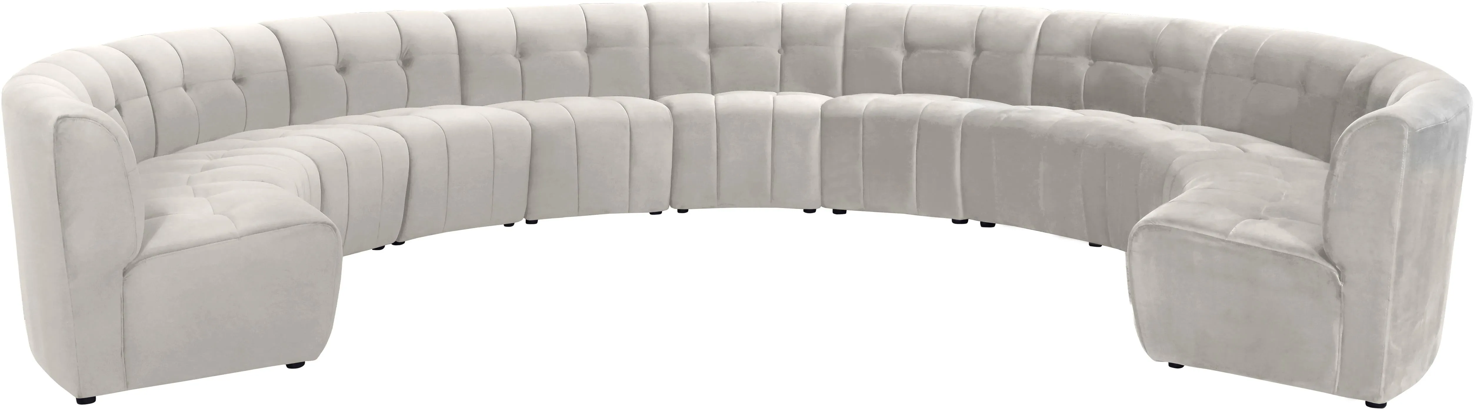 Limitless Cream Velvet 11pc. Modular Sectional