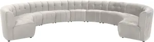 Limitless Cream Velvet 11pc. Modular Sectional