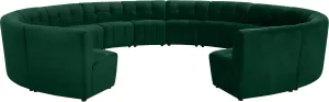 Limitless Green Velvet 14pc. Modular Sectional