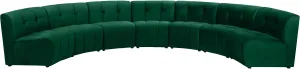 Limitless Green Velvet 7pc. Modular Sectional