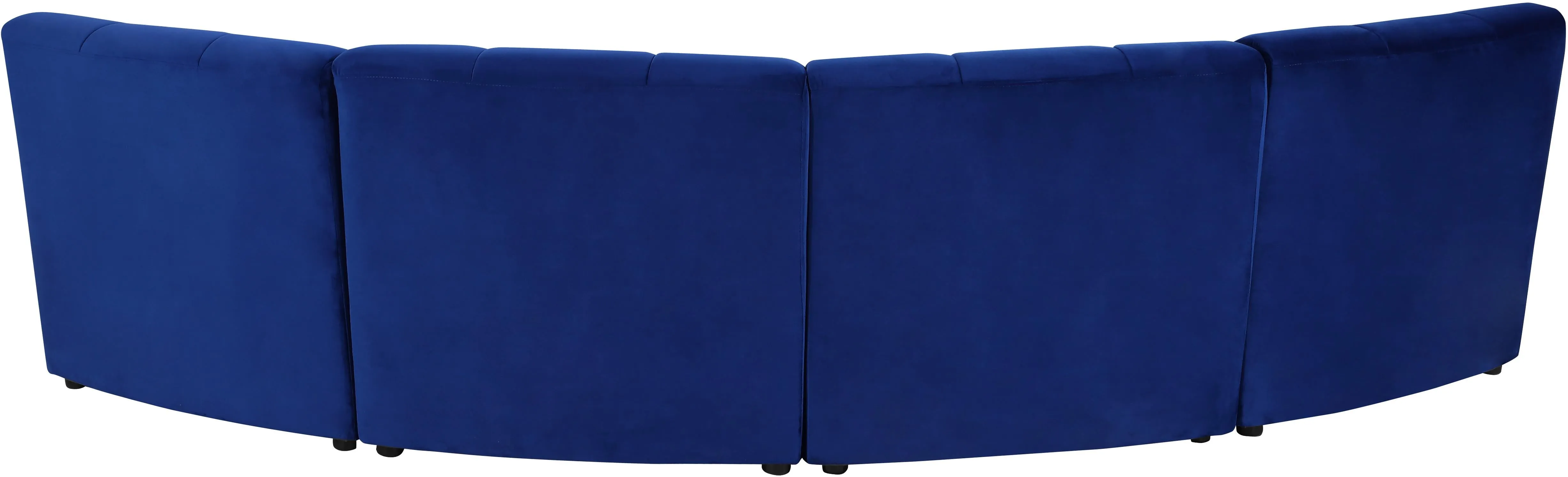 Limitless Navy Velvet 4pc. Modular Sectional