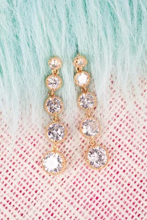 Lots To Love Cubic Zirconia Goldtone Earrings
