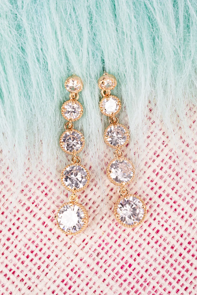 Lots To Love Cubic Zirconia Goldtone Earrings