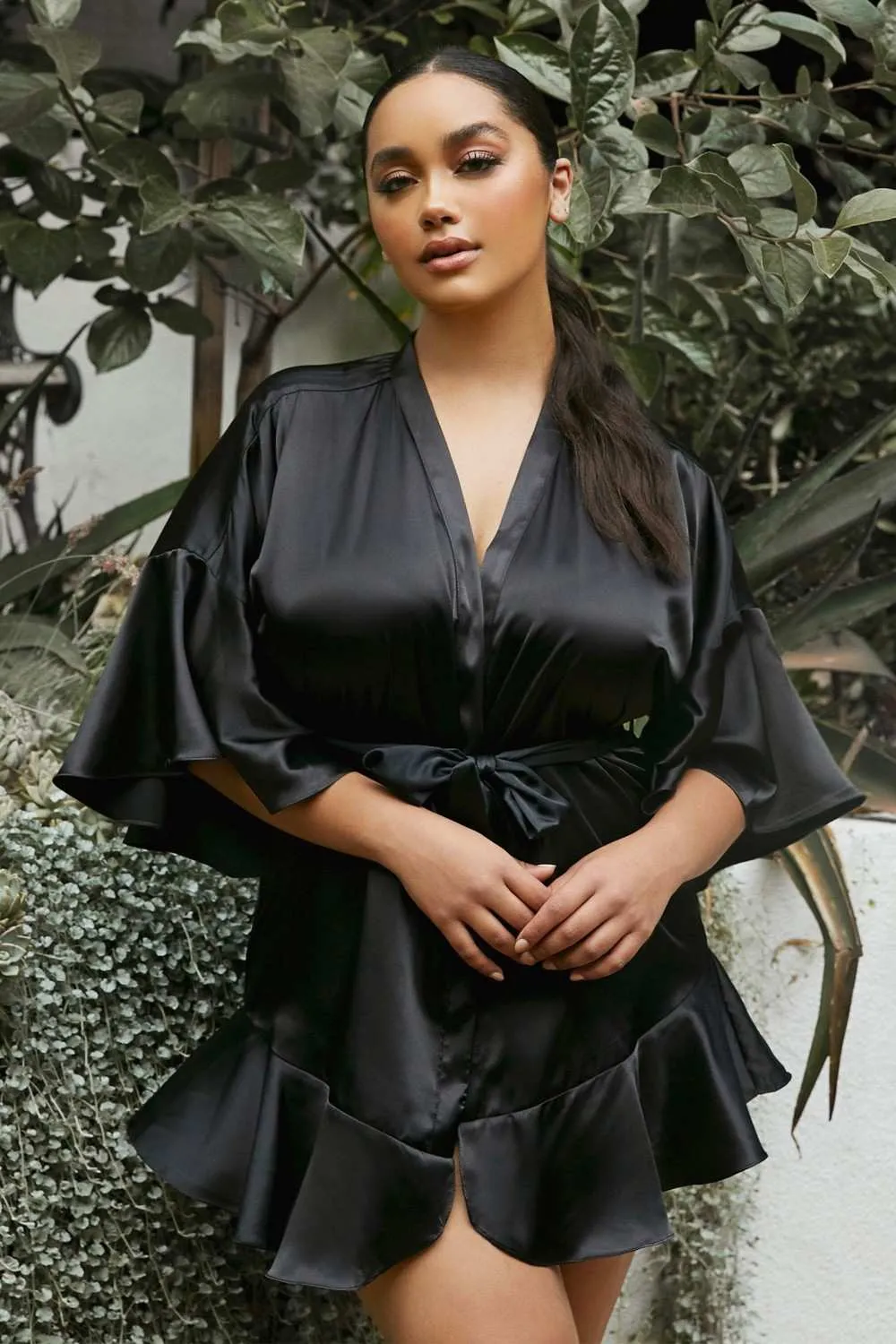 Luxury Soft Satin Kimono Robe by Cinderella Divine