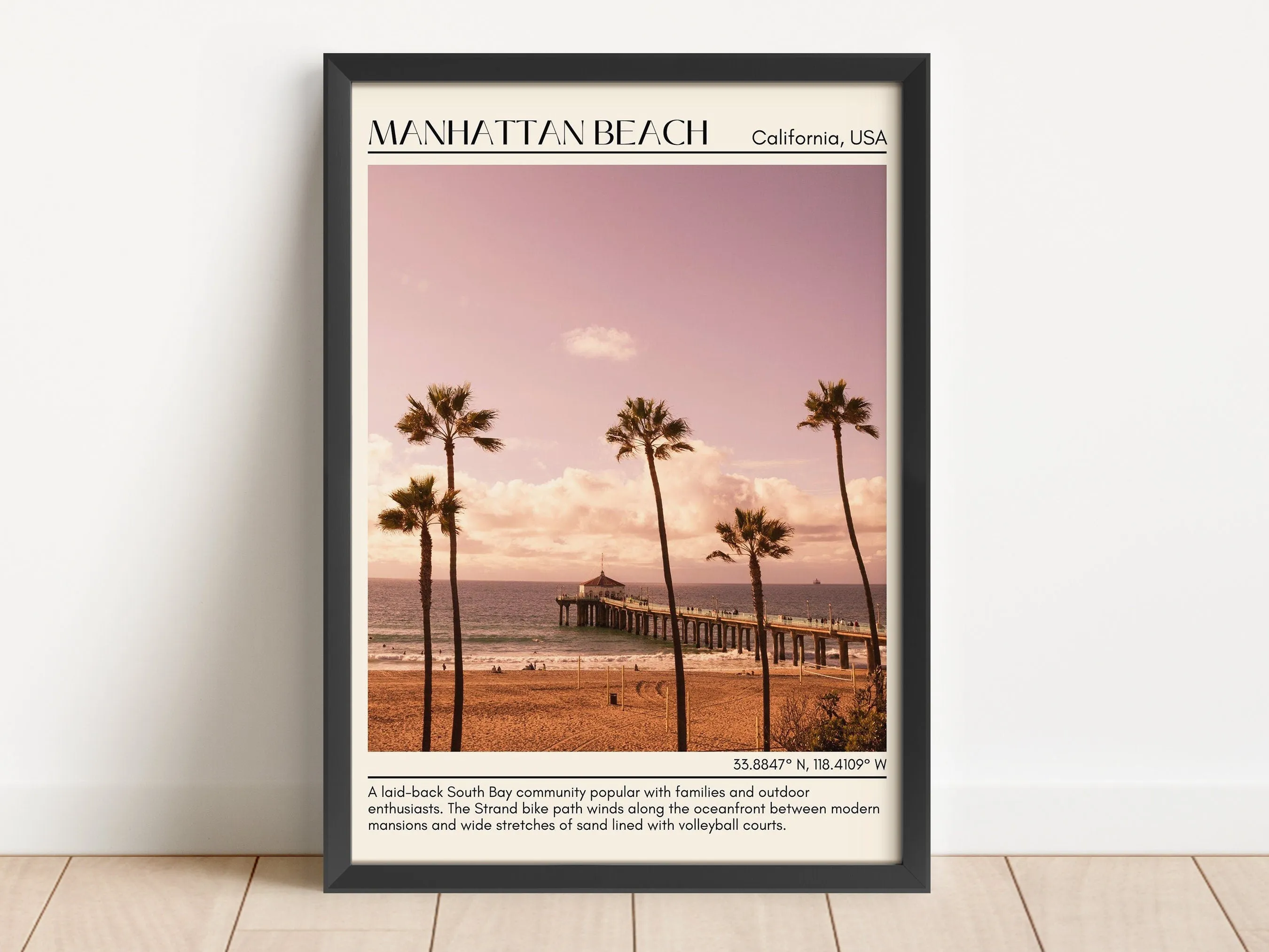 Manhattan Beach Wall Art Canvas, USA