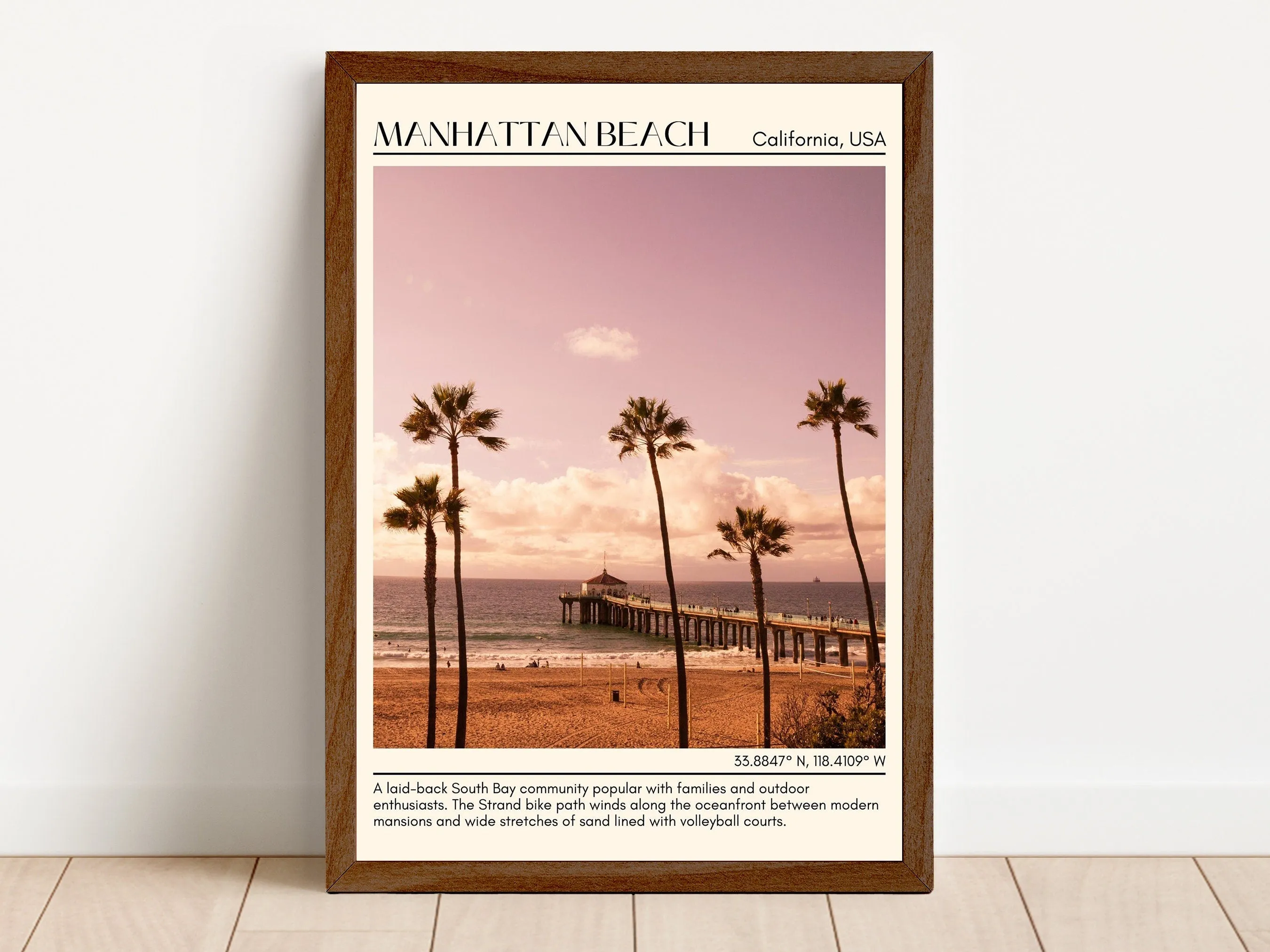 Manhattan Beach Wall Art Canvas, USA