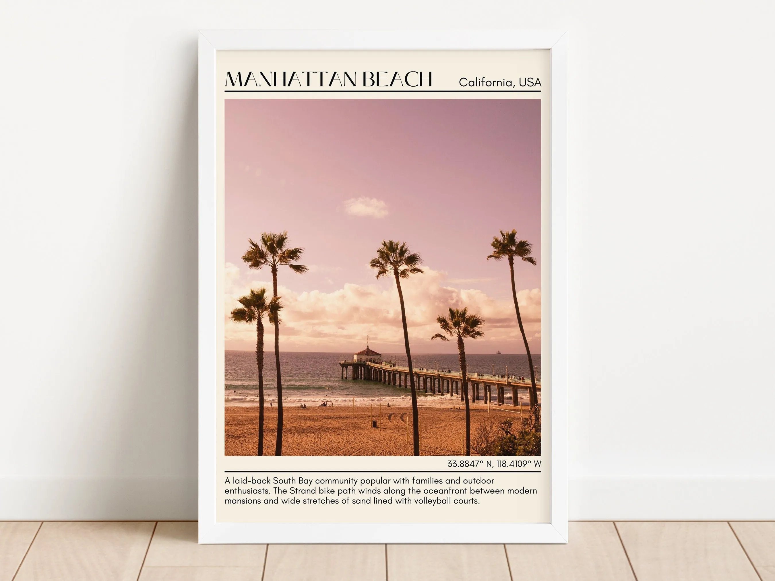 Manhattan Beach Wall Art Canvas, USA