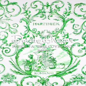 Martiniek Green & White Fabric