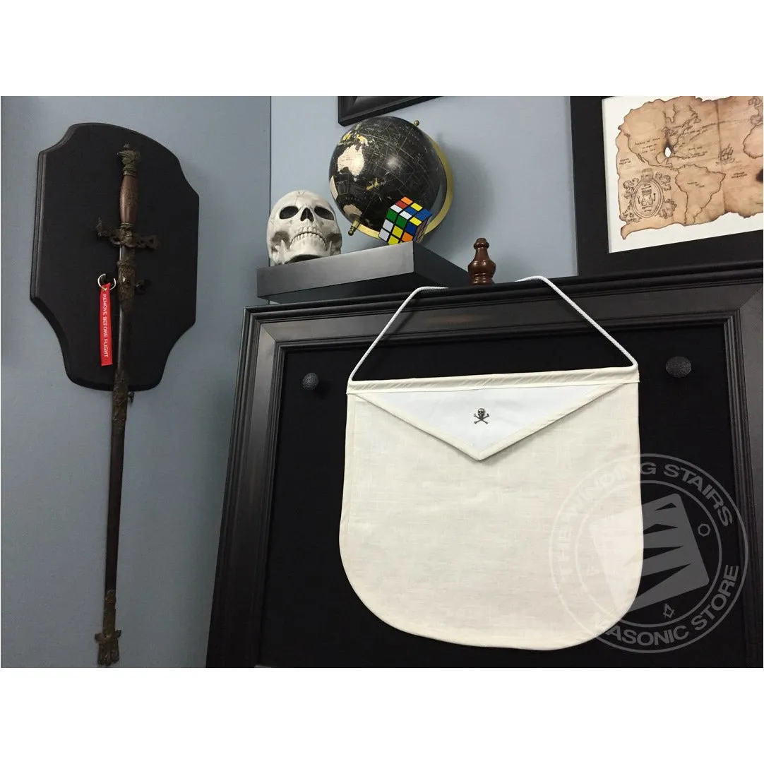 Masonic Pin Display Apron (White)