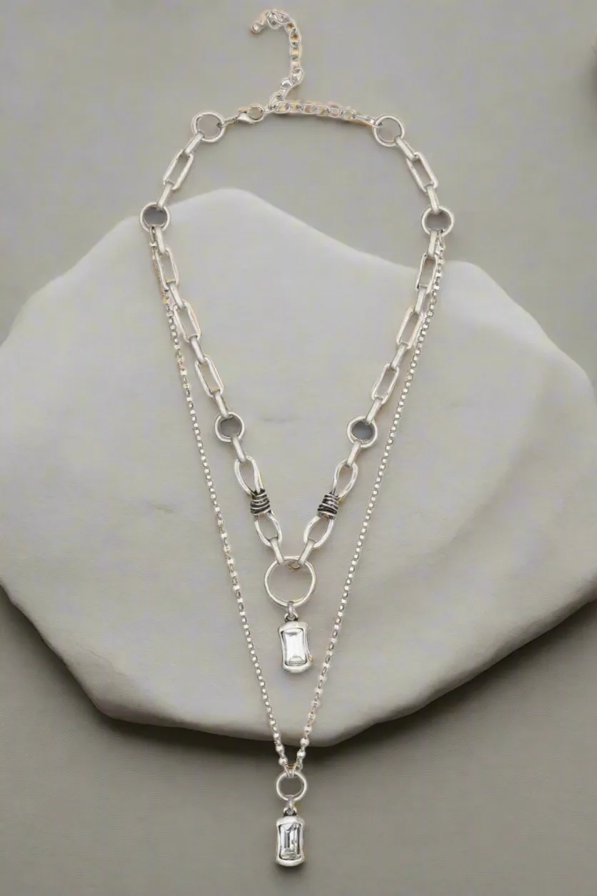 Melancholy Pewter Necklace