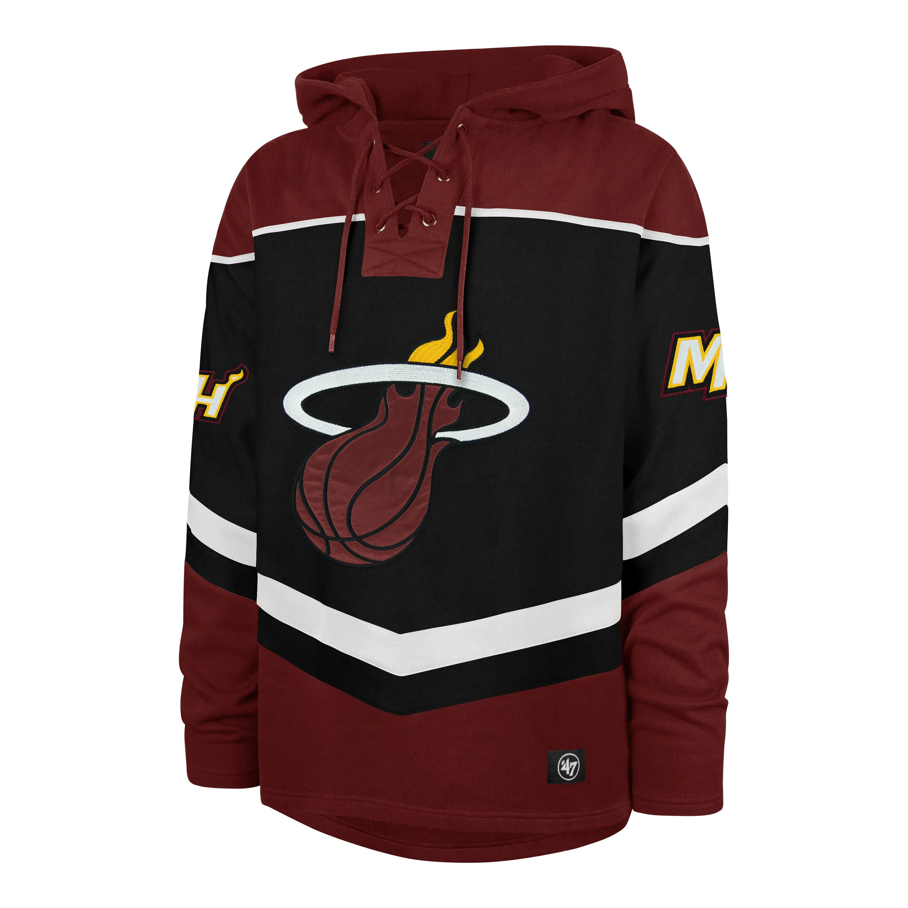 MIAMI HEAT TRI SATIN '47 LAYUP LACER HOOD