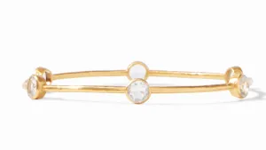 Milano Bangle Gold Clear Crystal - Medium