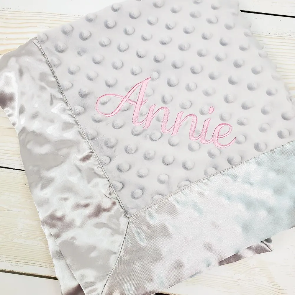Minky Satin Baby Blanket - 4 Colors