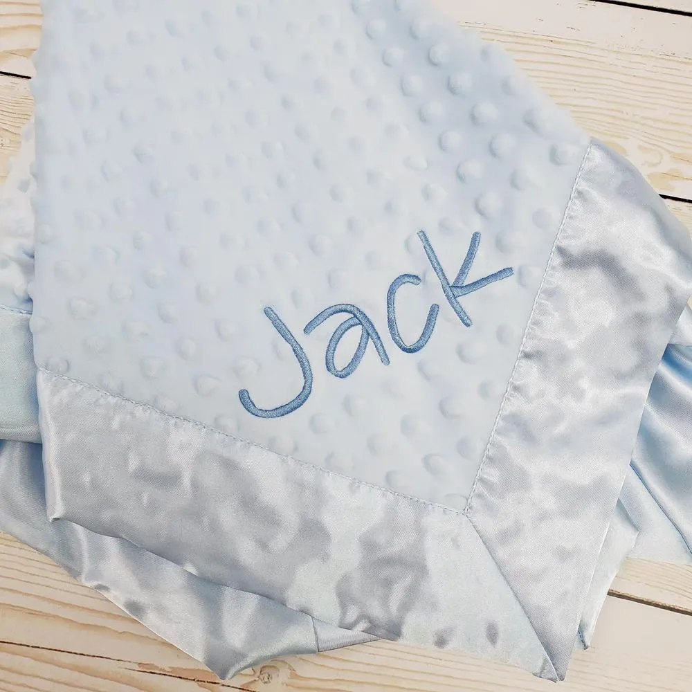 Minky Satin Baby Blanket - 4 Colors