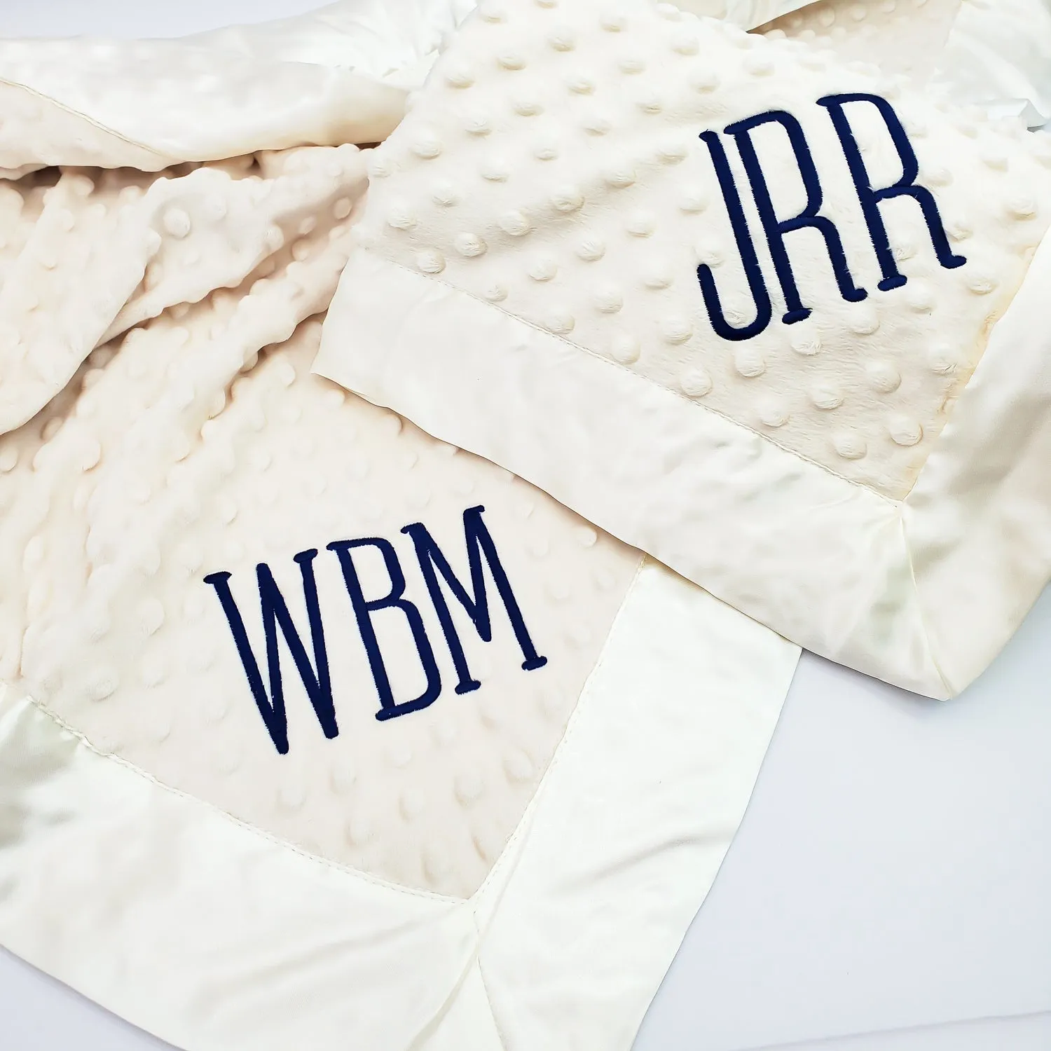 Minky Satin Baby Blanket - 4 Colors