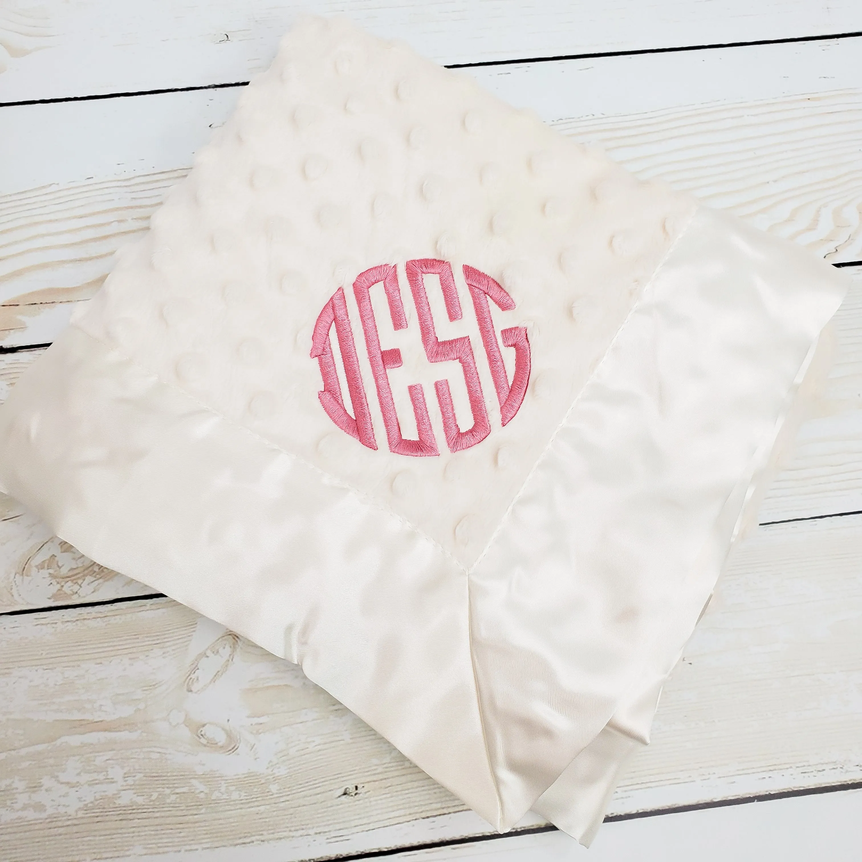 Minky Satin Baby Blanket - 4 Colors