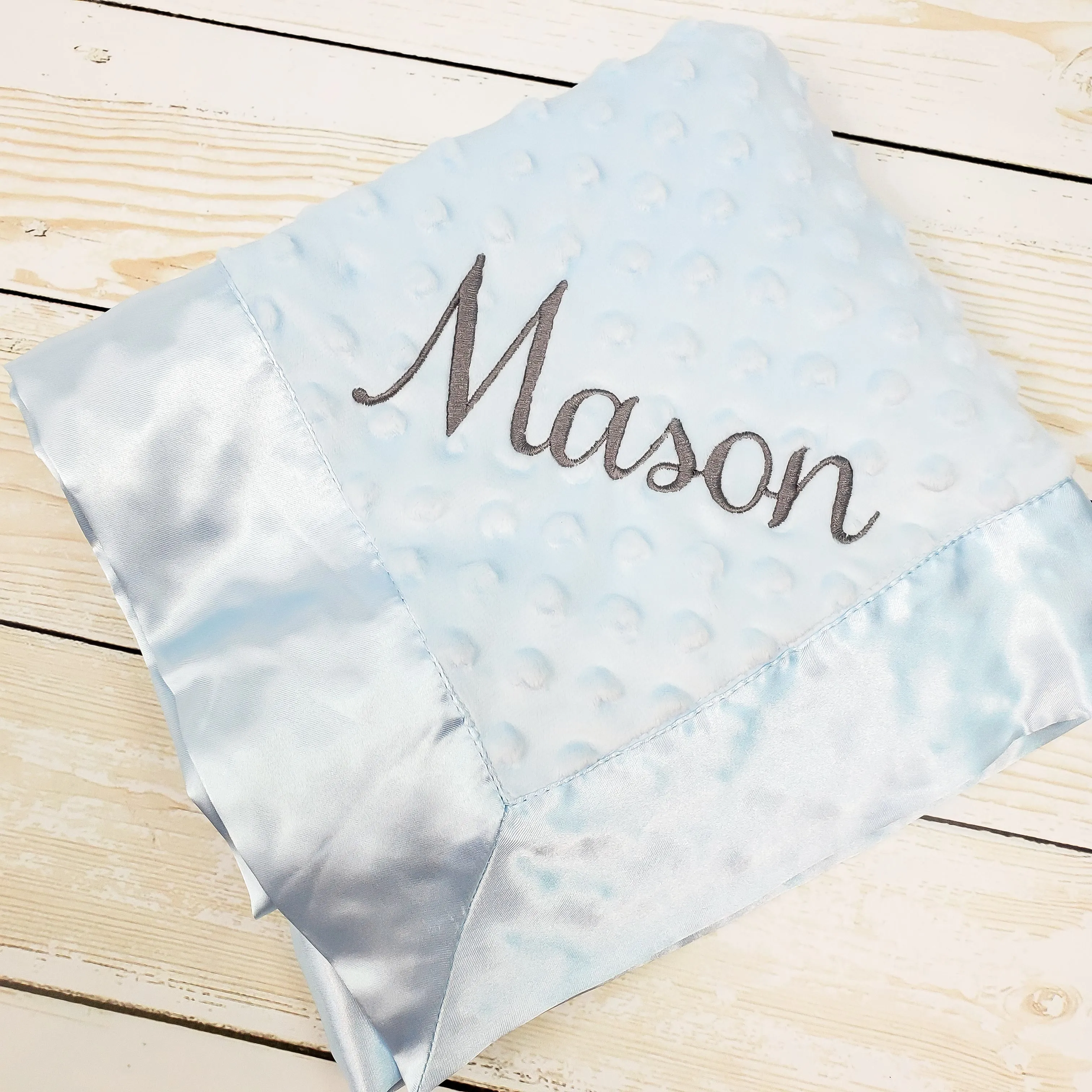 Minky Satin Baby Blanket - 4 Colors
