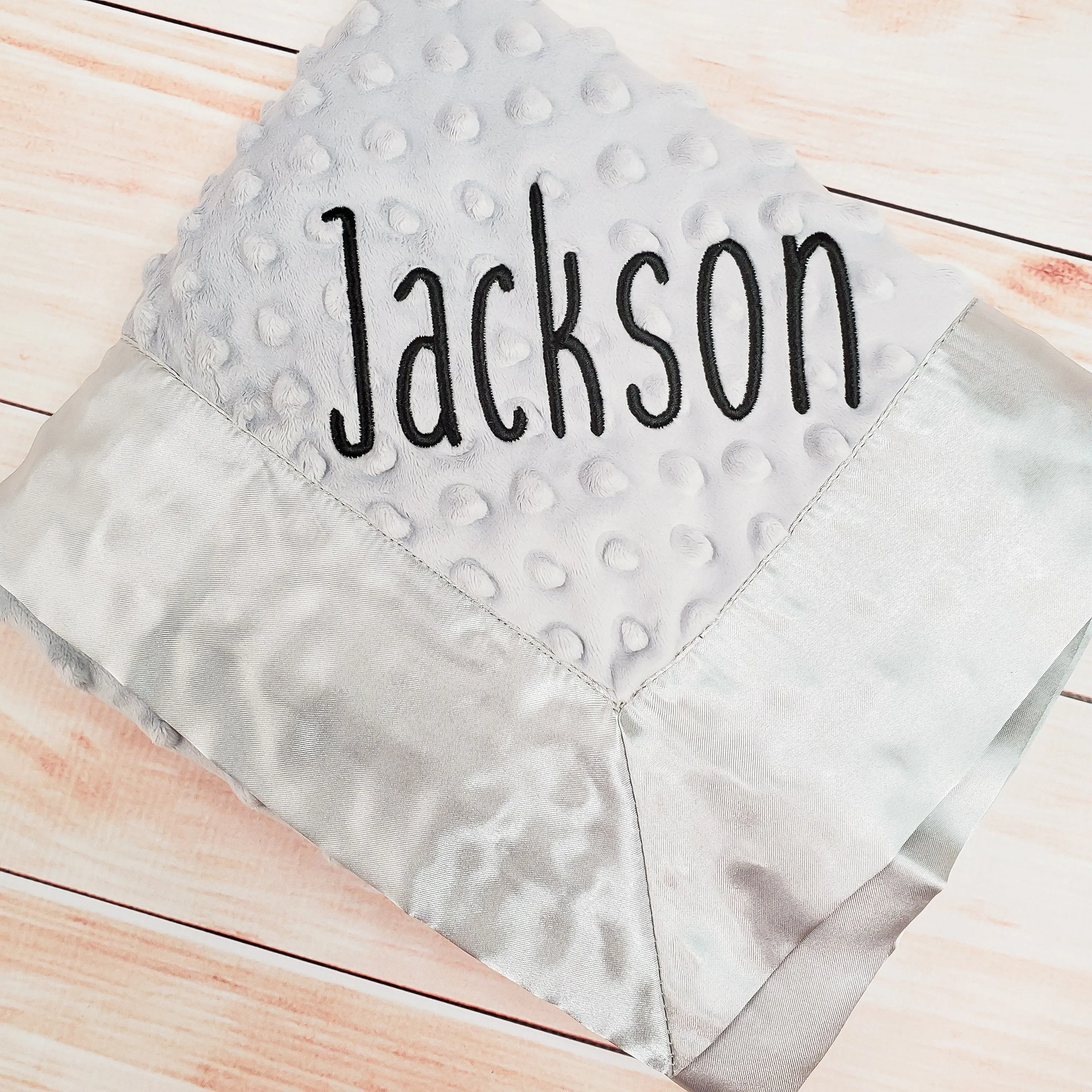 Minky Satin Baby Blanket - 4 Colors