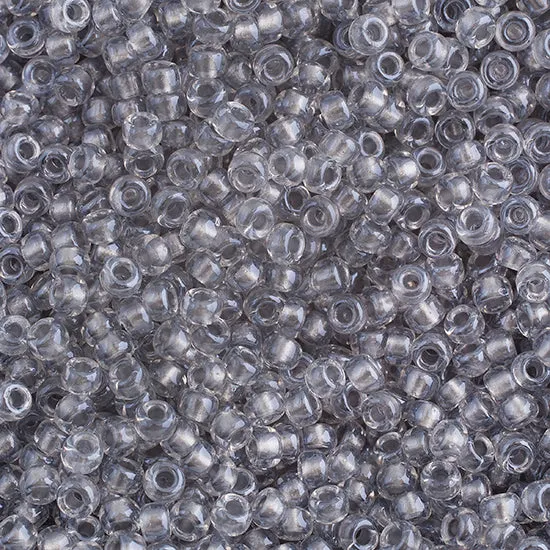 Miyuki Seed Bead 8/0 apx.22g Spkl Pewter Lined Crystal