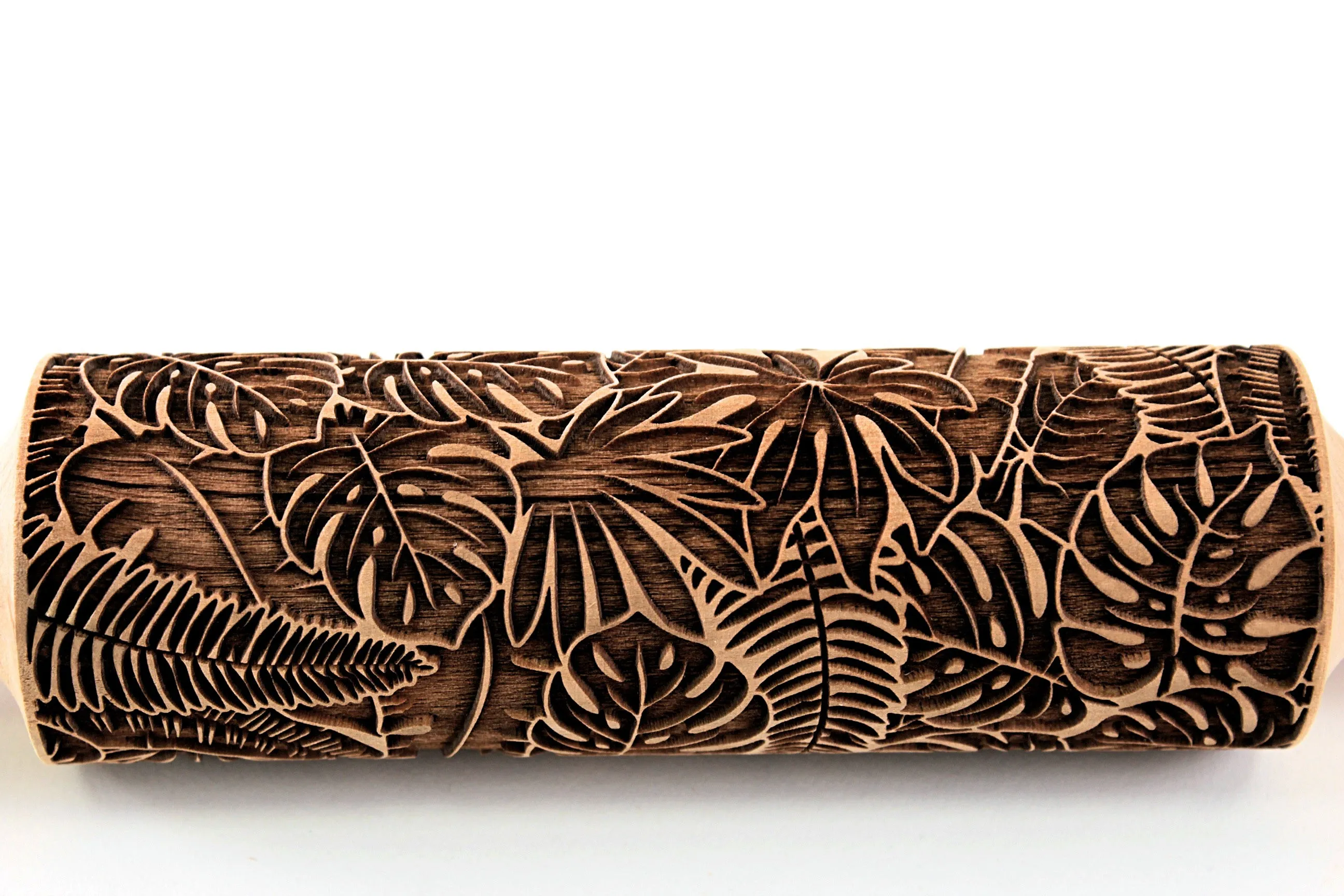 Monstera Embossed Rolling Pin, Jungle Leaves Tropical Christmas Gift,Clay Stamp, Baking Gift
