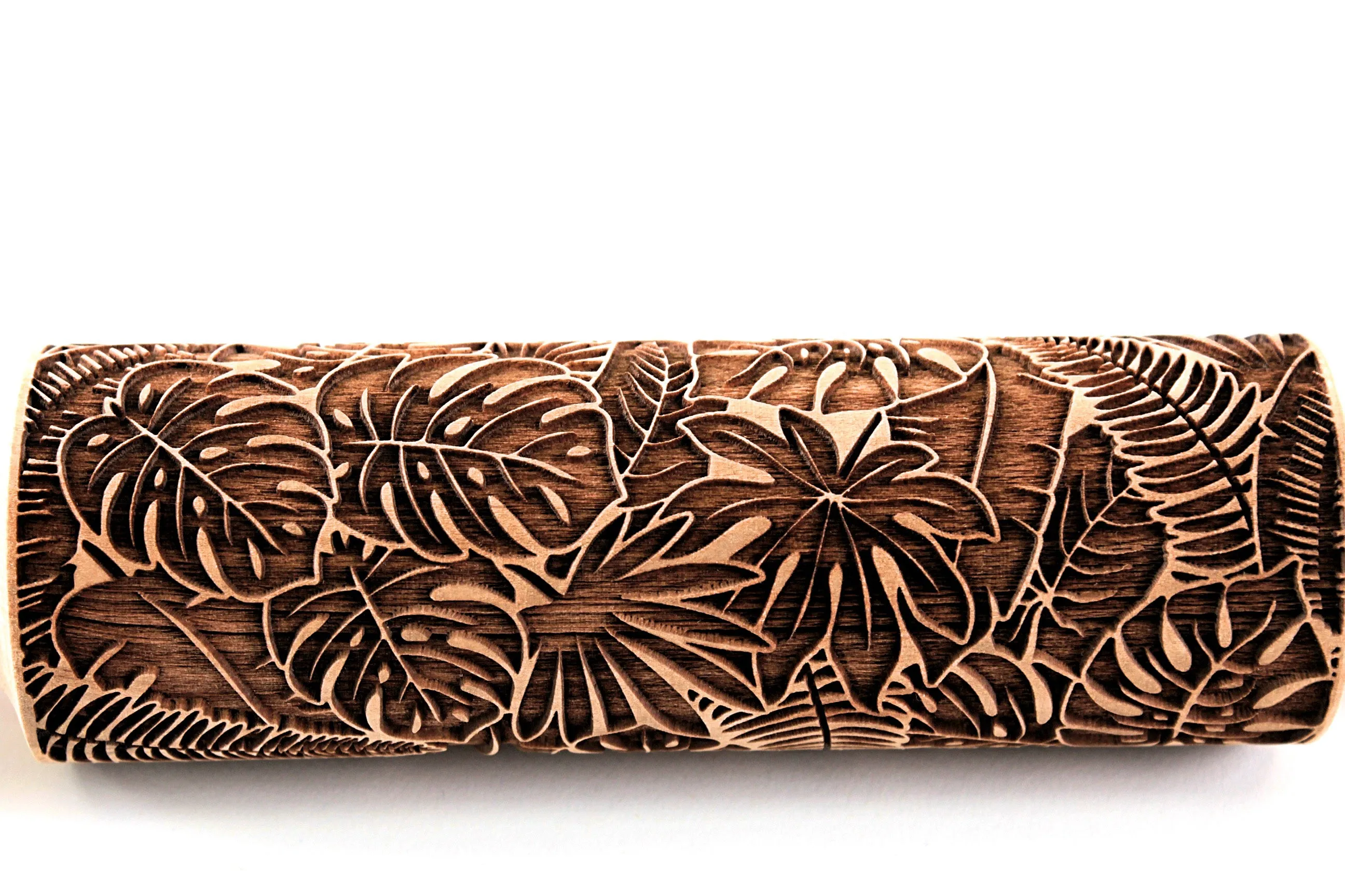 Monstera Embossed Rolling Pin, Jungle Leaves Tropical Christmas Gift,Clay Stamp, Baking Gift