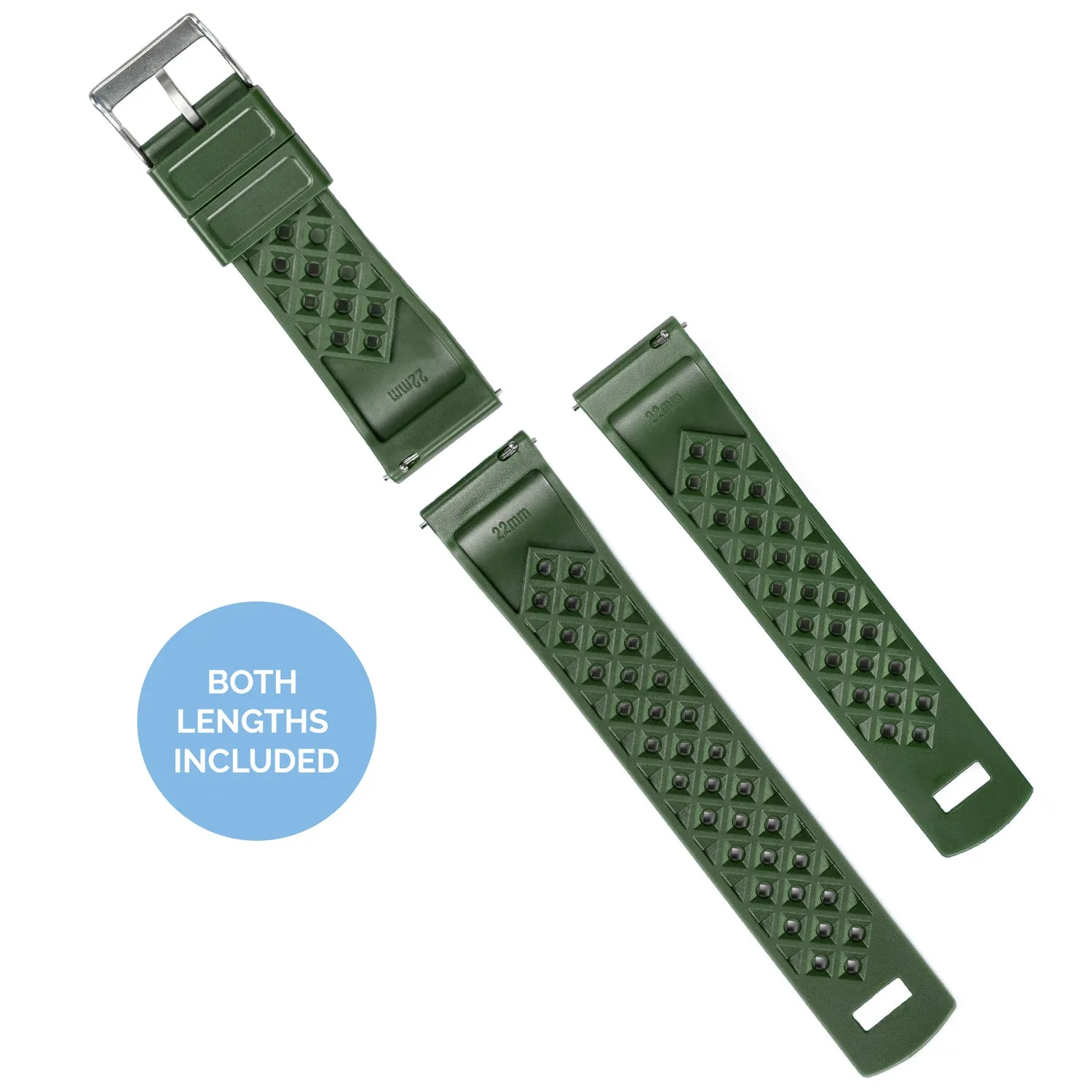 Moto 360 Gen2 Tropical Style Army Green Watch Band