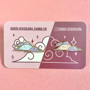 Mt Fuji Set Pink and Blue Hard Enamel Pins