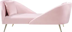 Nolan Pink Velvet Chaise