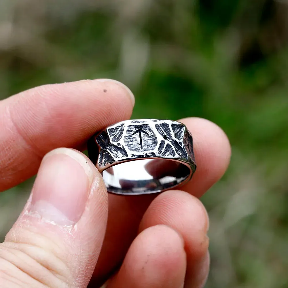 Nordic Rune Steel Ring