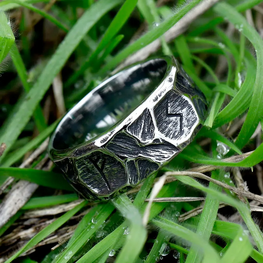 Nordic Rune Steel Ring