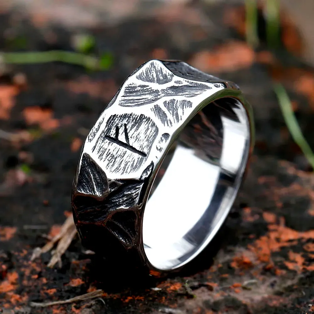 Nordic Rune Steel Ring