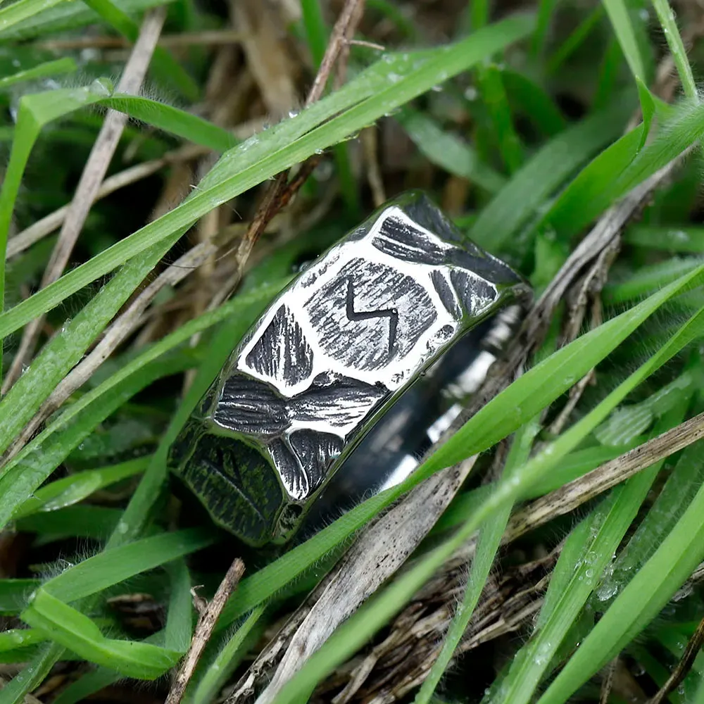 Nordic Rune Steel Ring