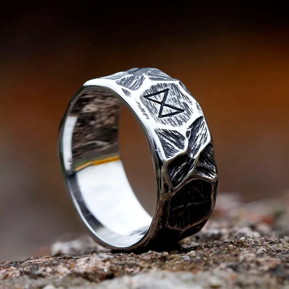 Nordic Rune Steel Ring
