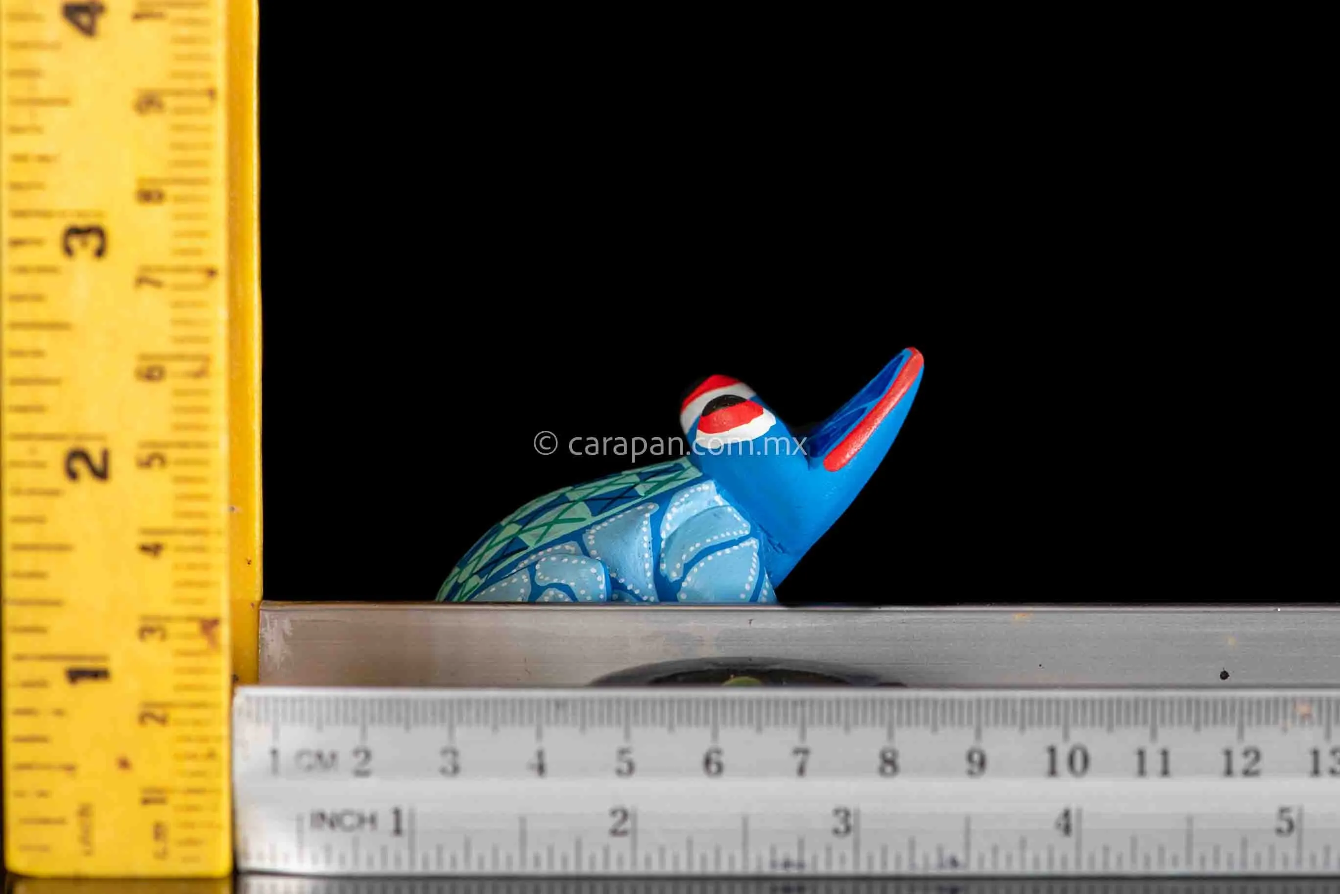 Oaxacan Alebrije Blue Frog Wood Carving