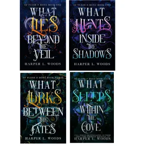 Of Flesh & Bone Series 4 Books Collection Set by  Harper L. Woods(What Sleeps Within the Cove)
