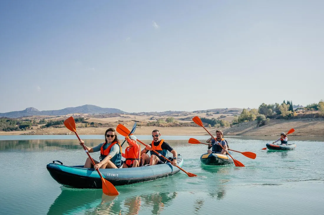 Pagaie de kayak/packraft symétrique démontable réglable 4 parties 205-2015cm