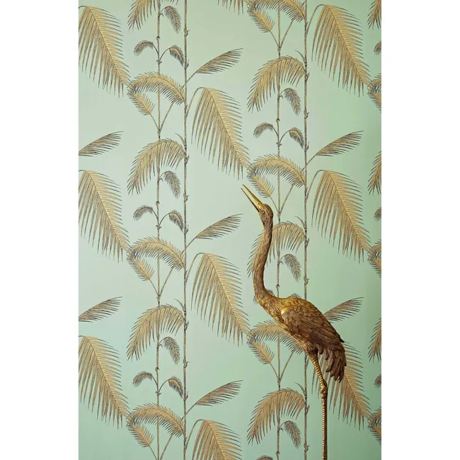 Palm Leaves - Mint/Yellow