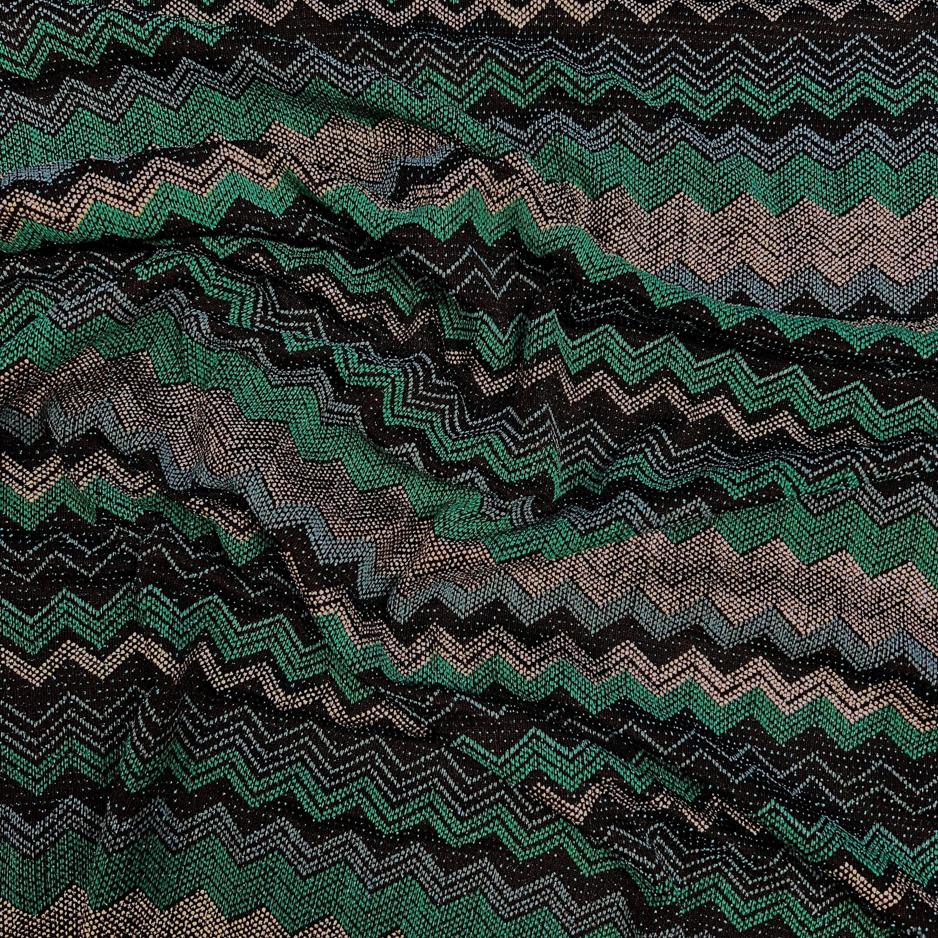 Party Chevron | Metallic Lurex Glitter Jersey