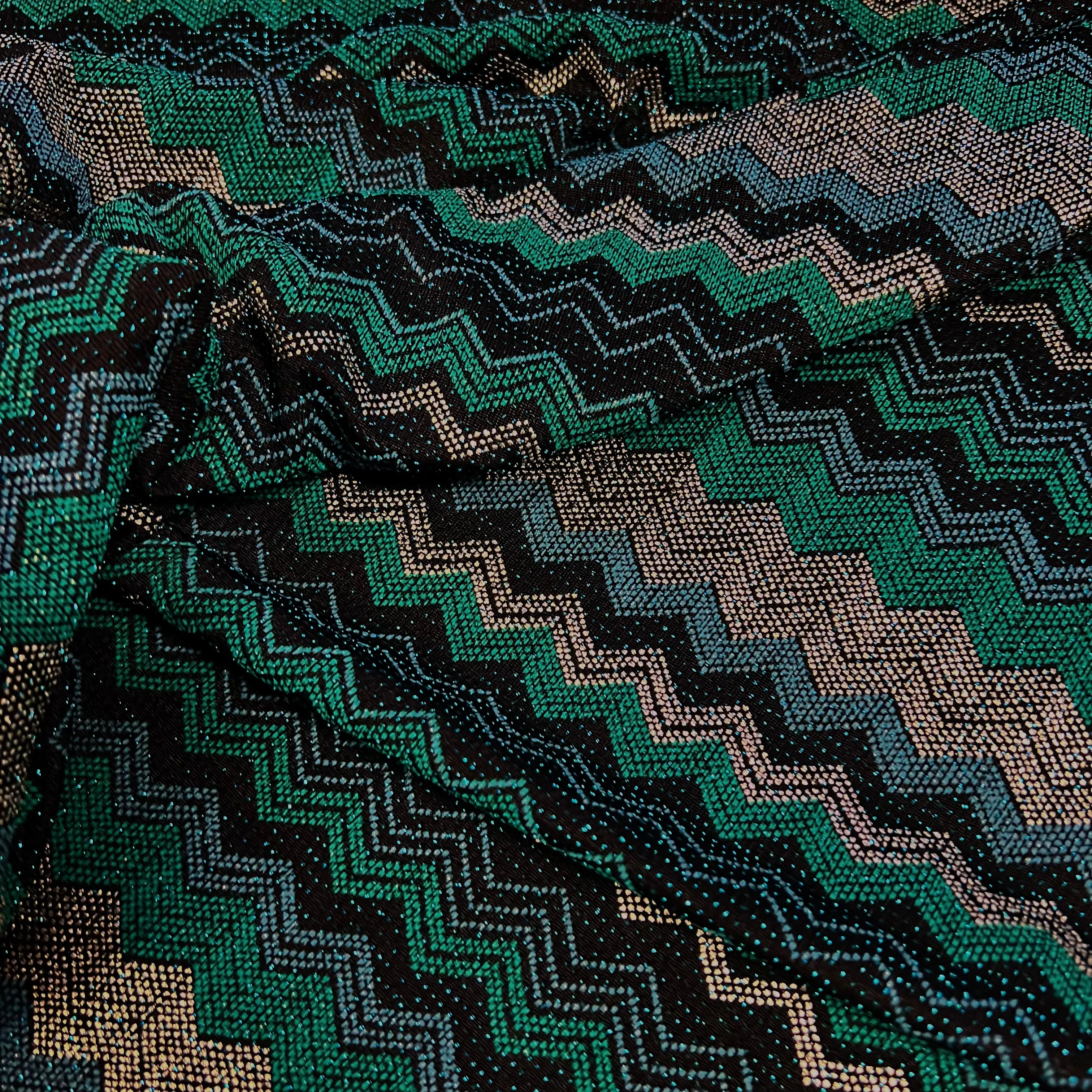 Party Chevron | Metallic Lurex Glitter Jersey