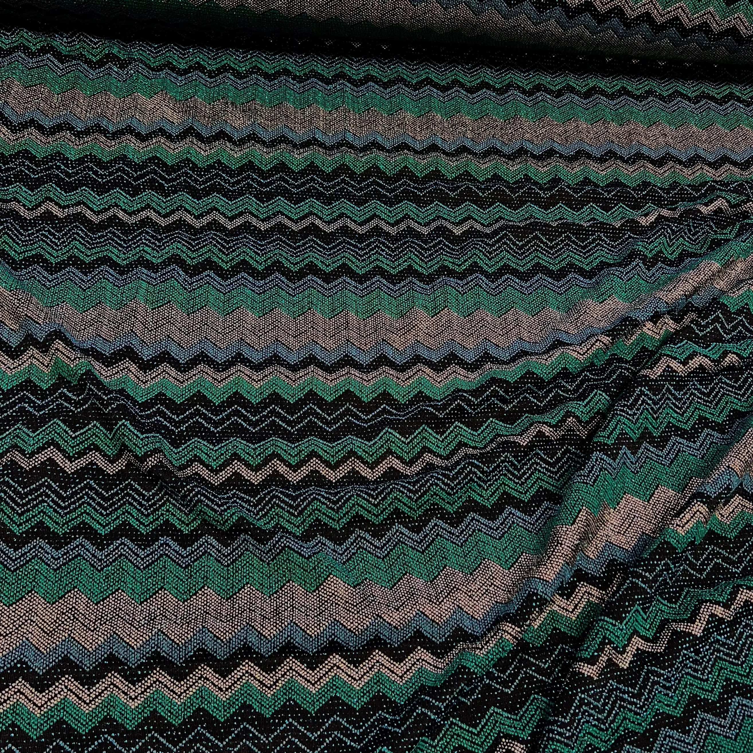 Party Chevron | Metallic Lurex Glitter Jersey