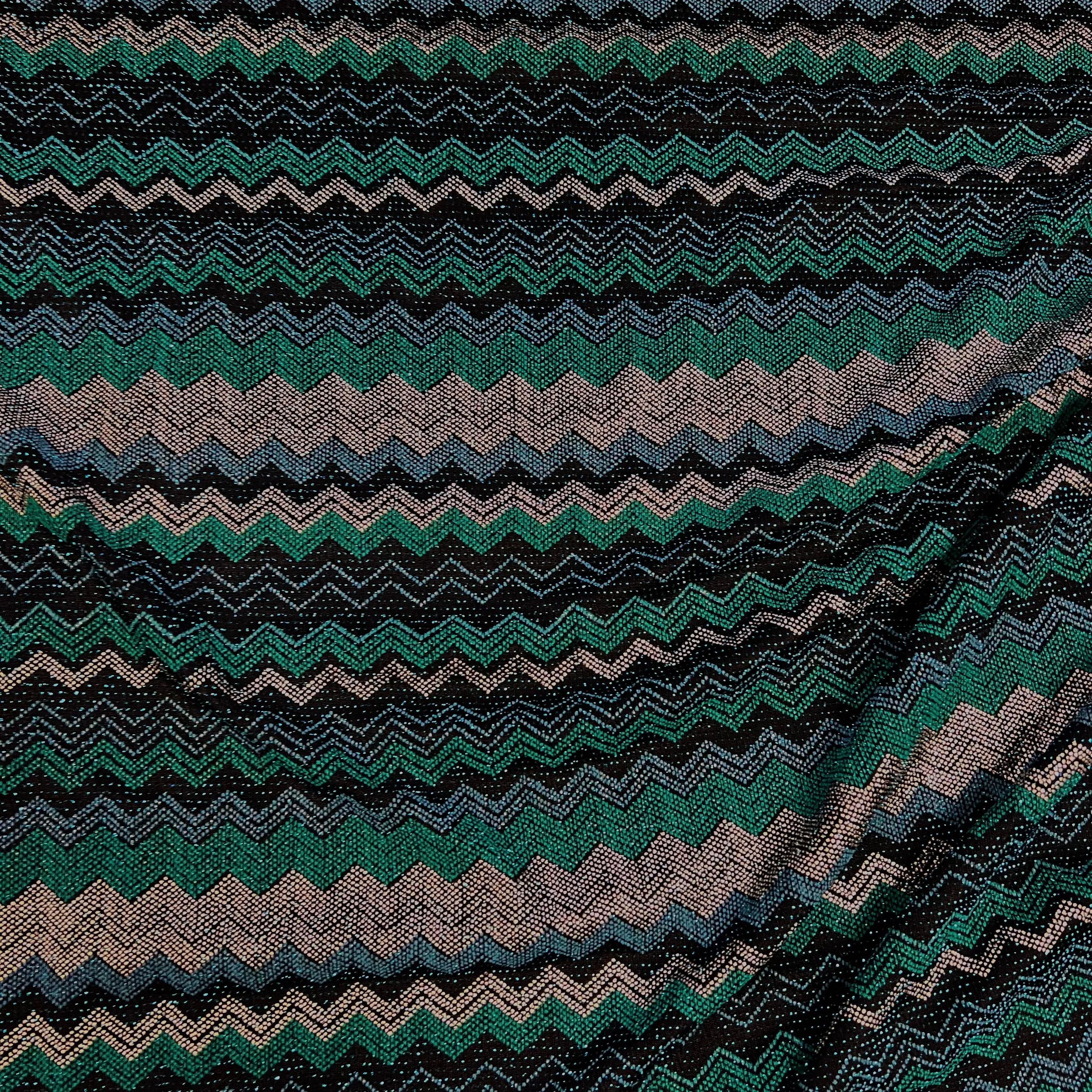 Party Chevron | Metallic Lurex Glitter Jersey