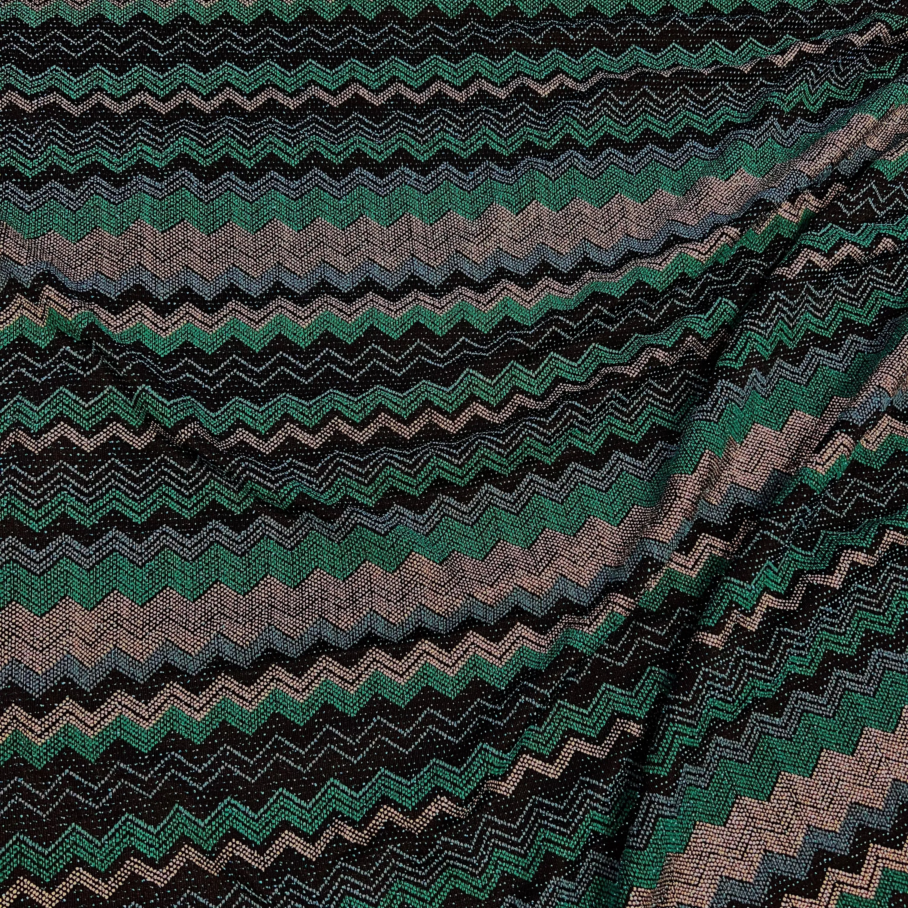 Party Chevron | Metallic Lurex Glitter Jersey