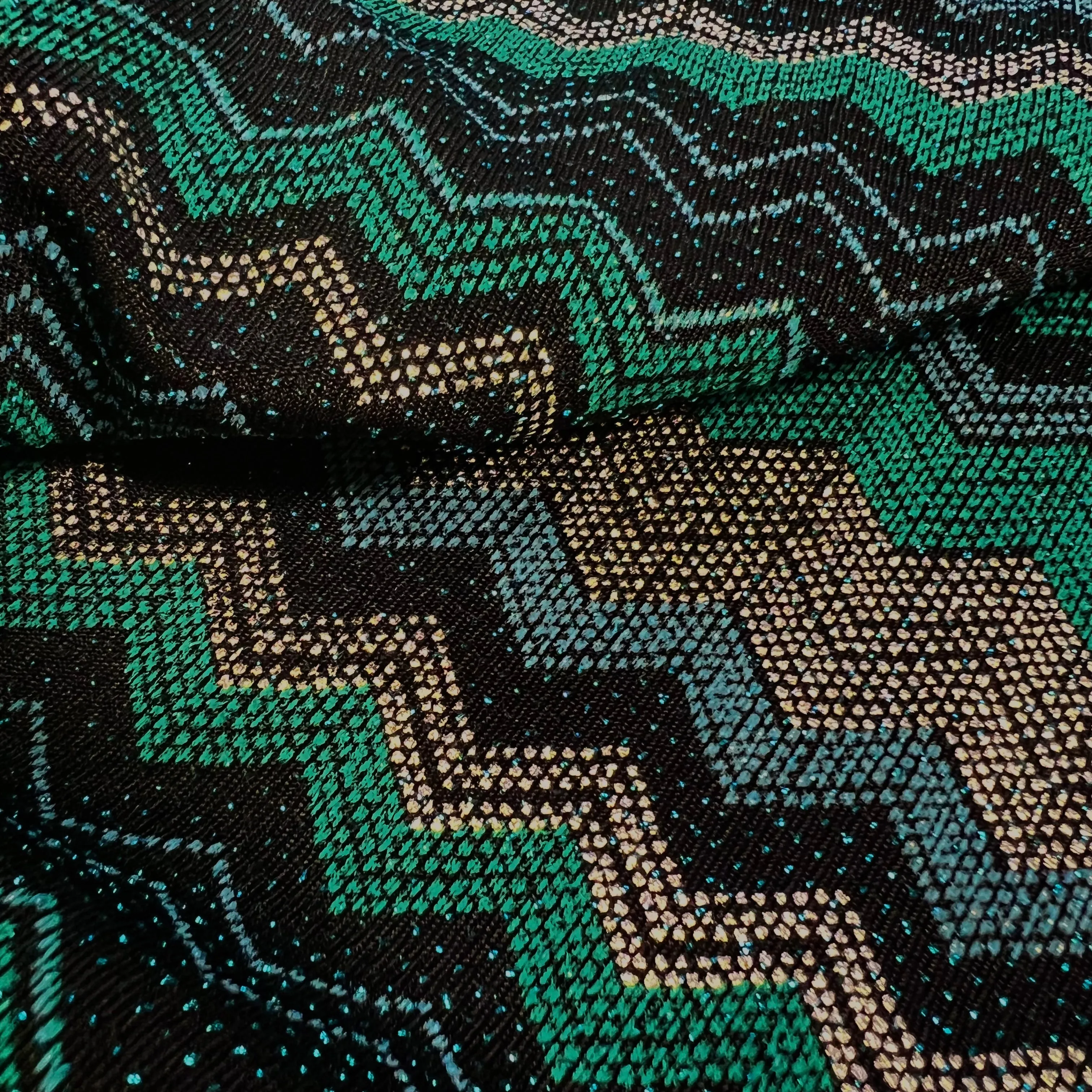 Party Chevron | Metallic Lurex Glitter Jersey