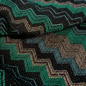 Party Chevron | Metallic Lurex Glitter Jersey