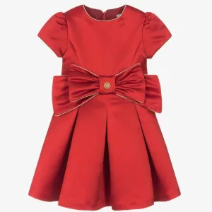 PATACHOU - Satin Bow Party Dress - Red