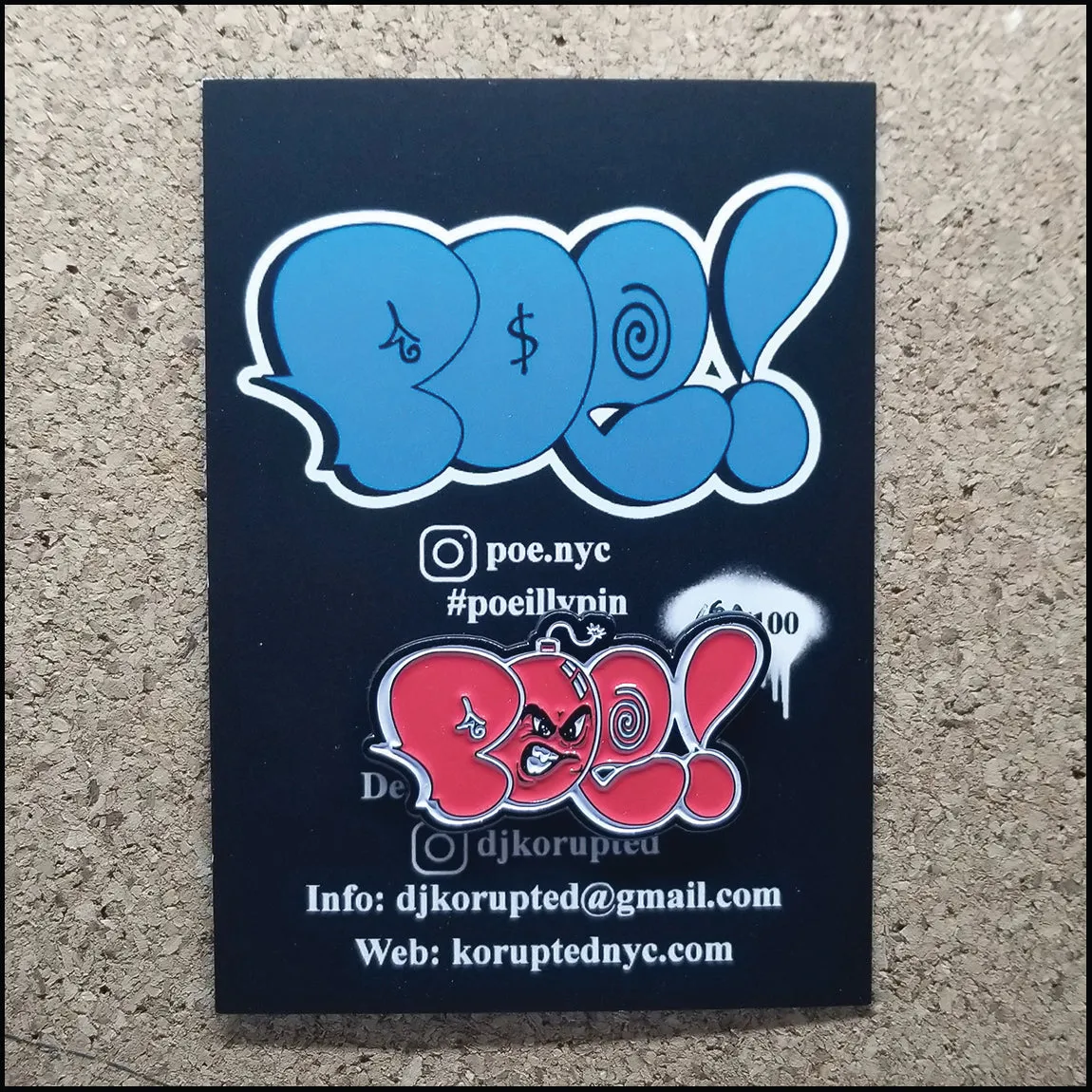 Poe Illy Throwie - Enamel Pin