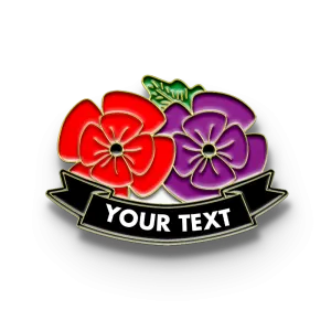Poppy Pin with Custom Remembrance Text
