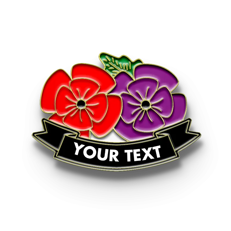 Poppy Pin with Custom Remembrance Text