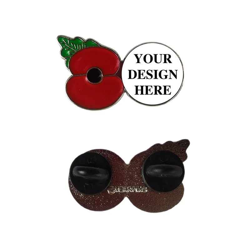 Poppy Pin with Custom Right Round Logo