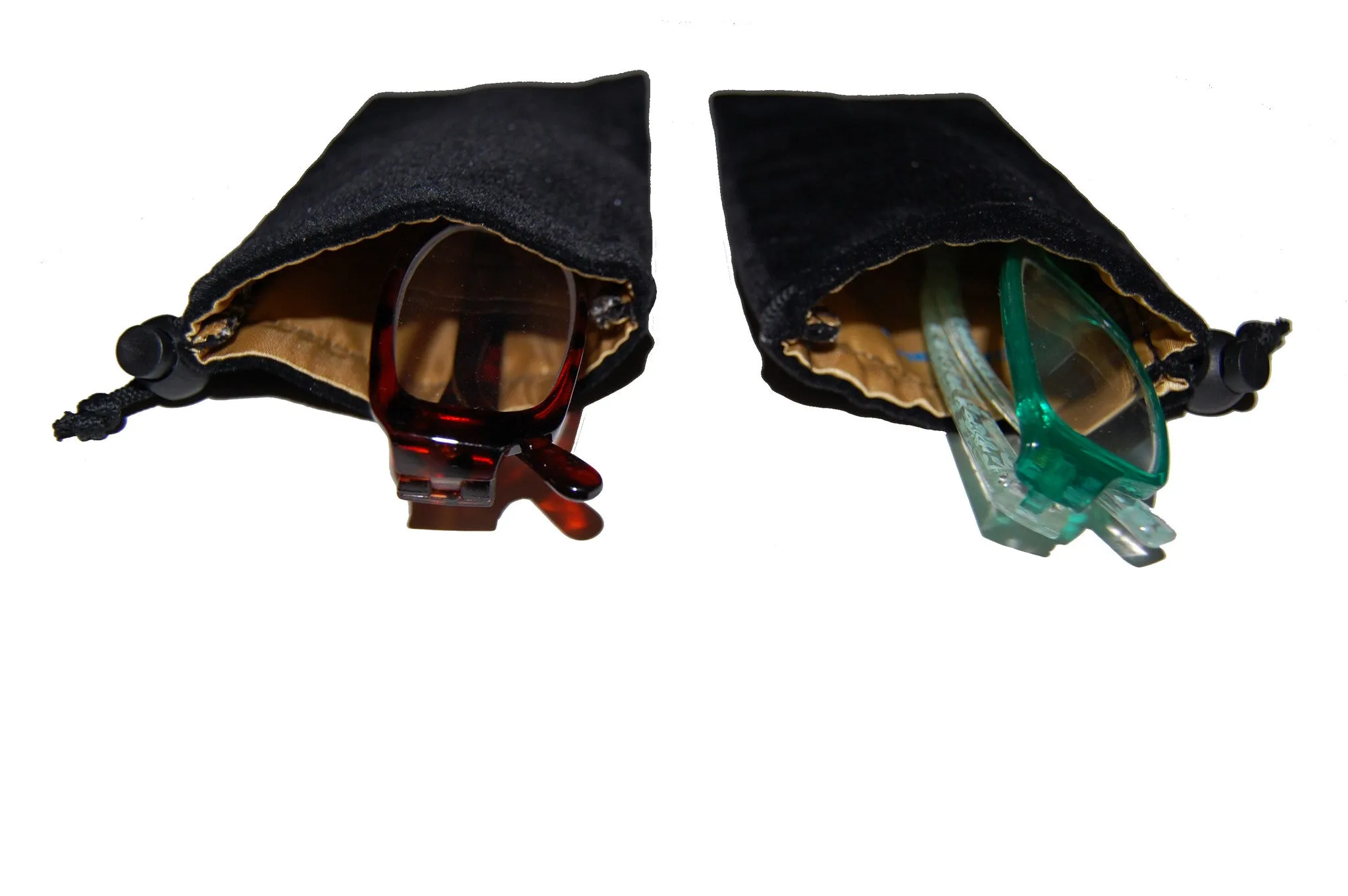 Premium Soft Sunglasses Case - 2 Pack - Thick Sofa Velvet with Silky Satin Lining